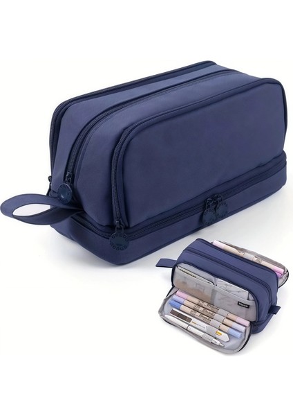 Büyük Kapasiteli Taşınabilir Kırtasiye Kılıfı, Dalı Kazanmaya Dalı Kalem Kılıfı, Okul, Ofis ve Okul Malzemeleri Renk: Donanma (Yurt Dışından)