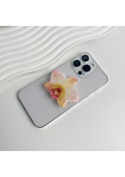 Telefon Tutucu Katlama Yüzük Telefon Desteği Popüler Stil Internet Ünlü Orchid Akrilik Soket Kavrama Cymbidium Özel Renk: SJ37-03 (Yurt Dışından)