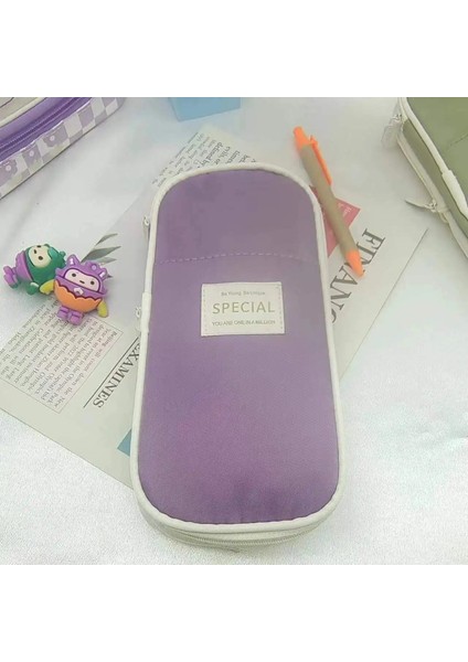 Geri Çekilebilir Kalem Kılıfı Mor Büyük Kapasiteli Kalem Kutusu Pembe Kalem Kılıfı Çok Fonksiyonlu Kırtasiye Boxcolor: Pembe (Yurt Dışından)