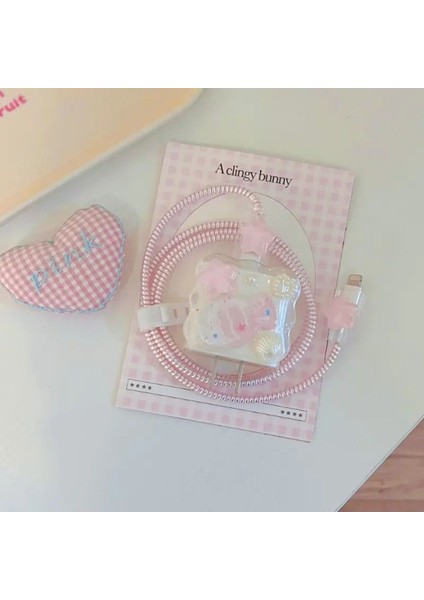 18W/20W Apple iPhone Uyumlu Inci Pembe Balık Şarj Aleti Koruyucu Şarj Kablosu Örme Aparatlı Koruyucu Toparlayıcı fırsatları