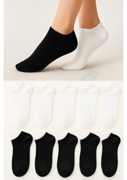 10’lu Düz Basic Patik Çorap Seti Günlük Kullanım