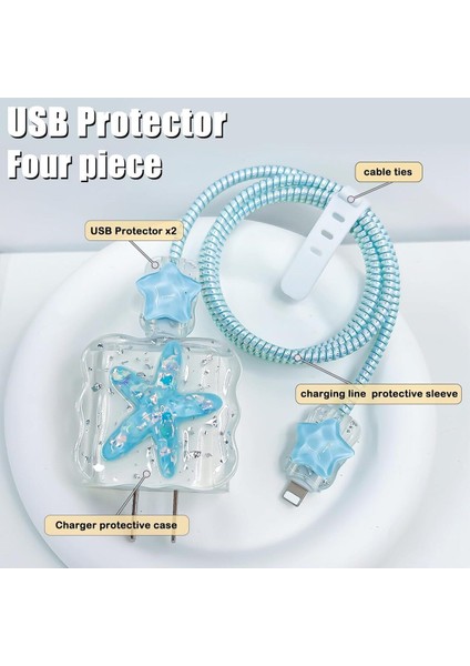 18W/20W Apple iPhone Uyumlu Deniz Yıldızı Şarj Aleti Koruyucu Şarj Kablosu Örme Aparatlı Koruyucu Toparlayıcı fırsatları