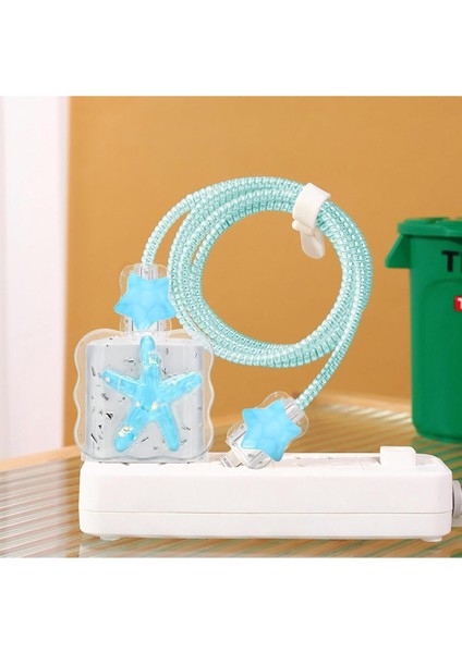 18W/20W Apple iPhone Uyumlu Deniz Yıldızı Şarj Aleti Koruyucu Şarj Kablosu Örme Aparatlı Koruyucu Toparlayıcı indirimleri