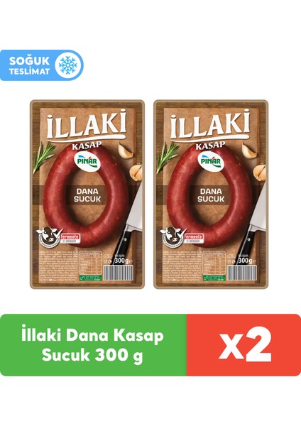 İllaki Dana Kasap Sucuk 300 g x 2 Adet