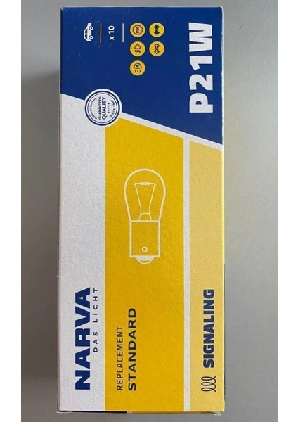 12V 93 P21W Stop Sinyal Ampulü Tek Duy (10 Adet) 17635