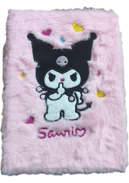 Kuromi Peluş Kalın Sert Kapak Pofuduk Defter