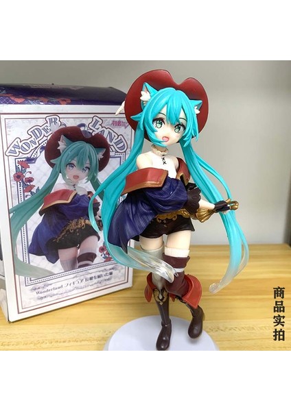 Hatsune Miku Fairytale Wonderland Çizmeli Kedi Çevresel Anime Modeli Masaüstü Dekorasyonu Doğum Günü Hediyesi (Yurt Dışından)