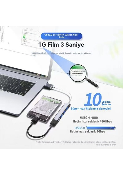 Ev Bilgisayar Type-C Yüksek Hızlı Hub Hub Yerleştirme Istasyonu (Yurt Dışından) fiyatları