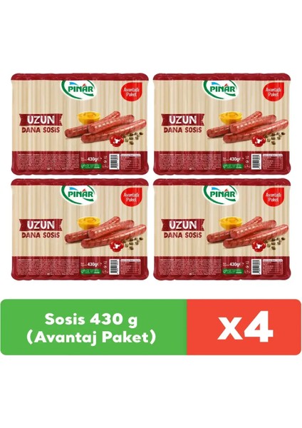 Dana Sosis 430 g (Avantaj Paket) x 4 adet
