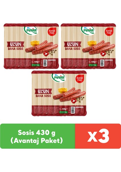 Dana Sosis 430 g (Avantaj Paket) x 3 adet