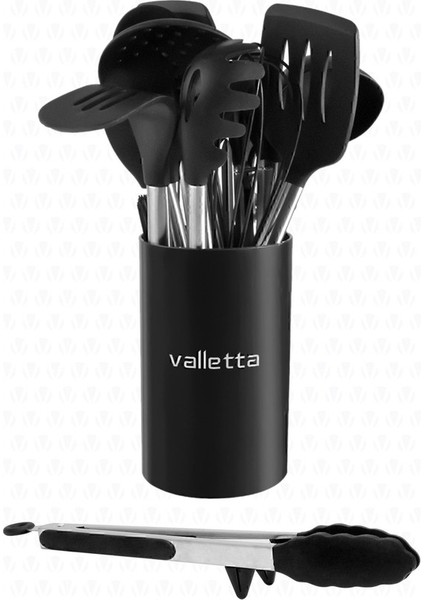 Mora 14 Parça Paslanmaz Çelik Silikon Uçlu Spatula Mutfak Seti Siyah (Yurt Dışından) fiyatları