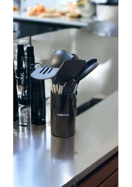 Mora 14 Parça Paslanmaz Çelik Silikon Uçlu Spatula Mutfak Seti Siyah (Yurt Dışından) indirimleri