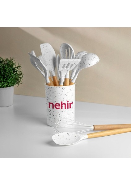 Angela Ahşap Silikon 12 Parça Servis Takımı (Yurt Dışından)