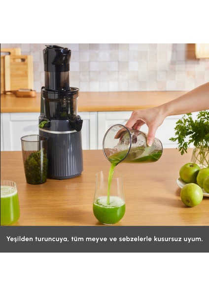 Fresh Press Slow Juicer Yavaş Sıkım Katı Meyve Sıkacağı Antrasit modelleri