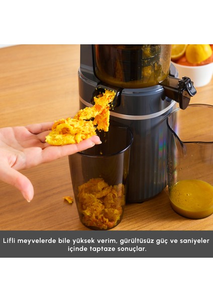Fresh Press Slow Juicer Yavaş Sıkım Katı Meyve Sıkacağı Antrasit fırsatları