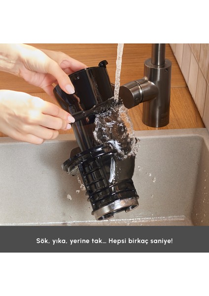 Fresh Press Slow Juicer Yavaş Sıkım Katı Meyve Sıkacağı Antrasit indirimleri