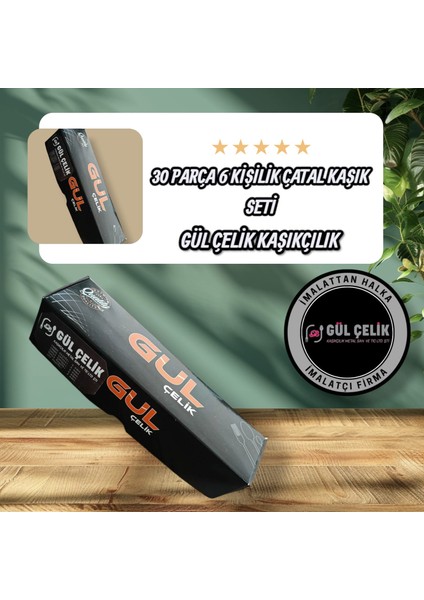 Çatal Kaşık Seti 30 Parça 6 Kişilik Sade Model 18/0 Kalite fiyatları