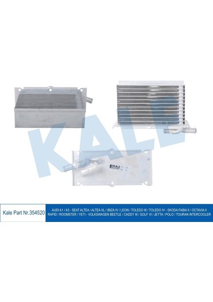 -354520 - Yağ Soğutucu Audı A1 A3 - Seat Altea Exeo Leon Ibıza Iv Toledo Iıı-Iv - Skoda Fabıa Iı Rapıd Roomster Yetı - Volkswagen Golf Vı Polo Jetta Iv Caddy Iıı Beetle Jetta Iv 1.2/1.4tsı-Tfsı