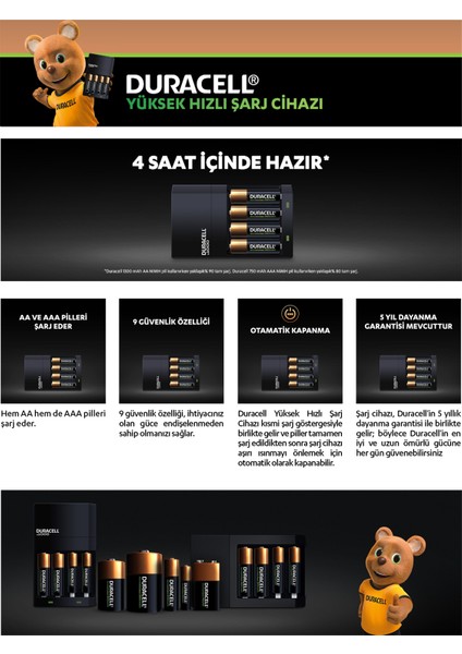 Cef-14 Hızlı Şarj CIHAZI(2X1300AA+2X750AAA)+4X2500 Aa Şarjlı Kalem Cef-14 YENİ+4X2500 fiyatları