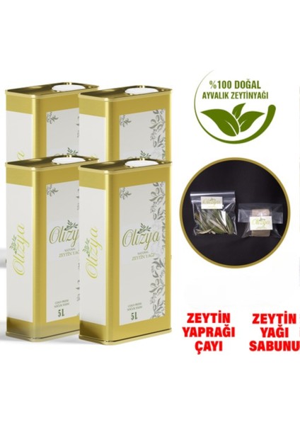 4 x 5 Litre Ayvalık Doğal Soğuk Sıkım Zeytinyağı – Bebekler Için Güvenli, Katkısız ve Ekonomik Paket