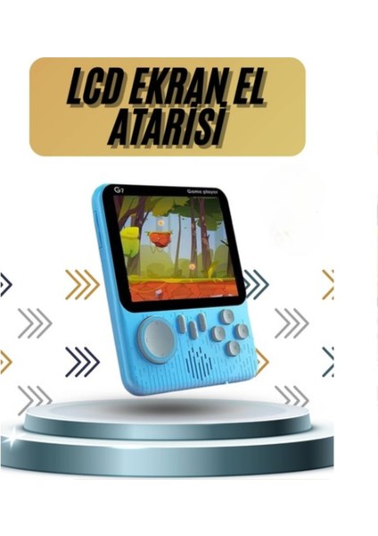 3.5 Inç Mini Atari Taşınabilir Oyun Konsolu 666 Adet Retro Oyun