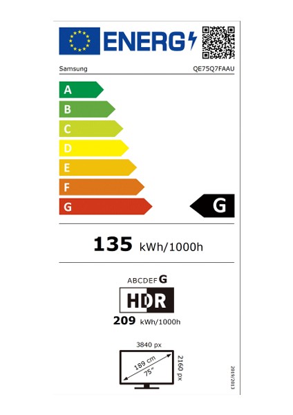 75Q7F 75'' 190 Ekran Uydu Alıcılı 4K Ultra HD Tizen QLED TV