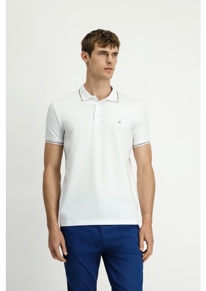 Polo Yaka Slim Fit Dar Kesim Nakışlı Süprem Pamuklu Tişört modelleri