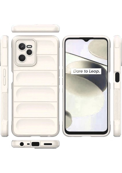 Realme C35 Kılıf Optimum Silikon - Krem modelleri