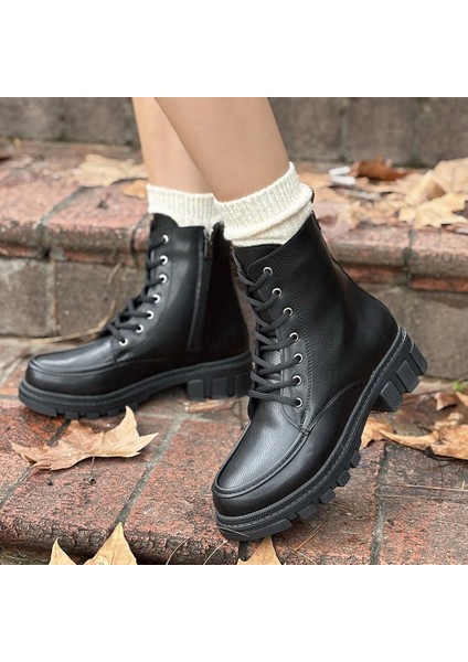 Yuran Siyah Cilt Bağcıklı Bot indirimleri