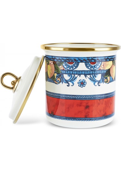 Amalfi Emaye 3'lü Büyük Boy Kavanoz Seti fırsatları