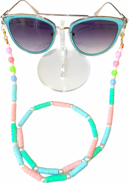 Fimo Renkli Toplu Gözlük Zinciri - Kolye - Bileklik fiyatları