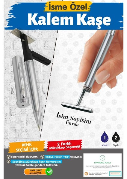 Isme Özel Kalem Kaşe Isim Kaşesi -Stamp WRITER-T1470