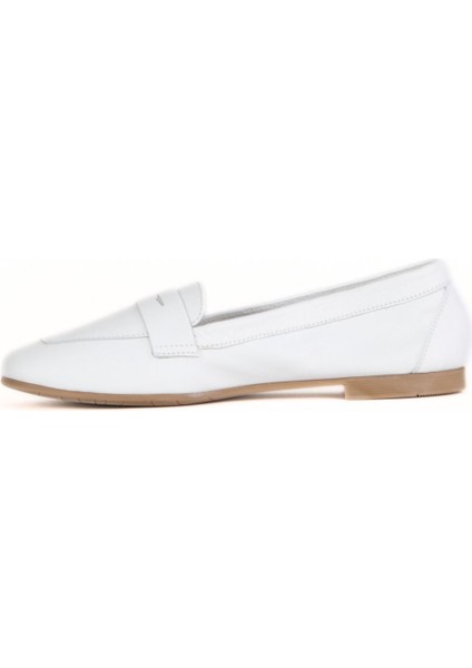 Beyaz Deri Kadın Loafer 01WY0801 01WY0801 modelleri
