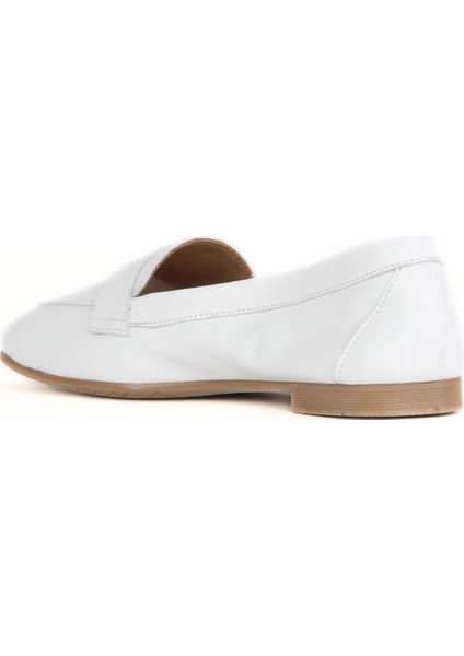 Beyaz Deri Kadın Loafer 01WY0801 01WY0801 fırsatları