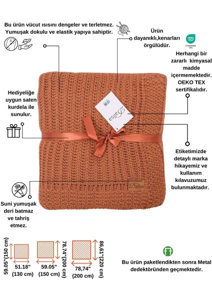 Rebecca Triko Örgü Yumuşak Koltuk Şalı, Çocuk Battaniyesi fiyatları