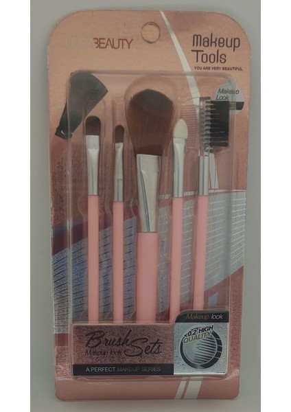Kaş ve Kirpik Bakımı Fırça ve Tarak Seti - Makeup Tools - Makeup Brush - 5 Parçalı Set