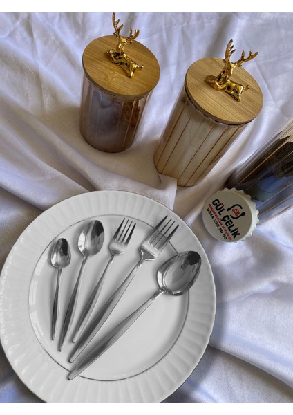 Çatal Kaşık Seti 60 Parça 12 Kişilik Sivri Model 18/0 Kalite fiyatları