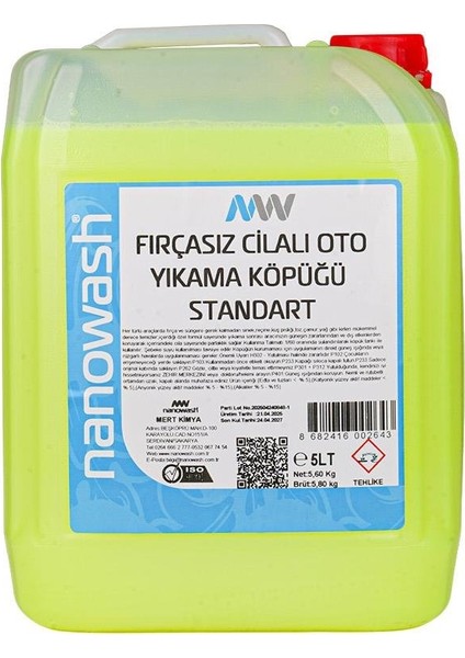 Fırçasız Cilalı Oto Yıkama Köpüğü Standart 5 Lt