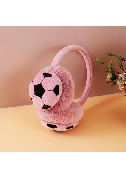 Erkek Çocuk Peluş Kulaklık Tüylü Kulaklık Kışlık Peluş Kulaklık Top Desenli