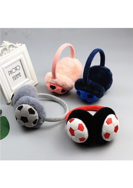 Erkek Çocuk Peluş Kulaklık Tüylü Kulaklık Kışlık Peluş Kulaklık Top Desenli fiyatları