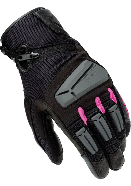 G-Four Lady Eldiven Siyah Fuşya