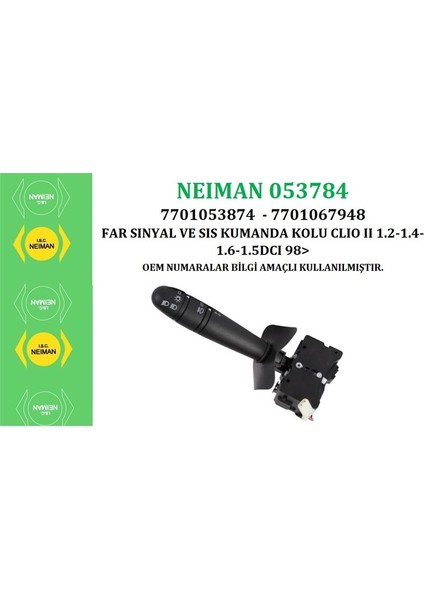 -053874 - Far + Sinyal Kumanda Kolu Clıo Iı 98>