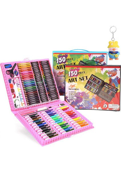 150PCS Resim Kalem Seti Çocuk Suluboya Kalem Boya Kalem Renk Kurşun Kırtasiye Seti Suluboya Kalem Kombinasyon Kırtasiye (Yurt Dışından)
