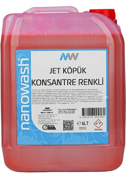 Jet Köpük Konsantre Renkli 5 Lt