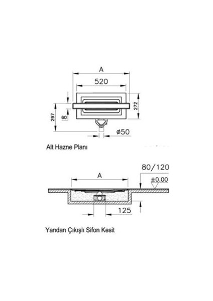 Vitra 59980480000 Eco-Flow V-Flow DK100 60 cm Duş Kanalı - Mat Krom Yandan fiyatları