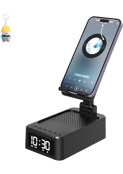 Bluetooth Ses Cep Telefonu Tutucu Masaüstü Yatak Başı Tembel Taşınabilir Zamanlama Çalar Saat Cep Telefonu (Yurt Dışından)