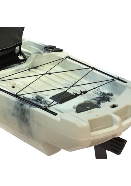 Harman Balıkçı Kanosu Profesyonel Tek Kişilik Kano Beyaz Gri Siyah