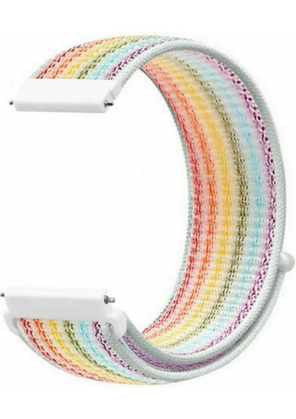 Amazfit Active ile Uyumlu Kordon Cırt Cırtlı Spor Kumaş Kayış