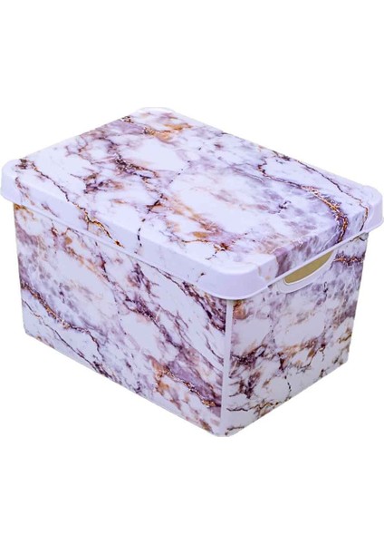 Style Box Marble Plastik Dekoratif Saklama Kutu Seti - 2x 20 Litre modelleri