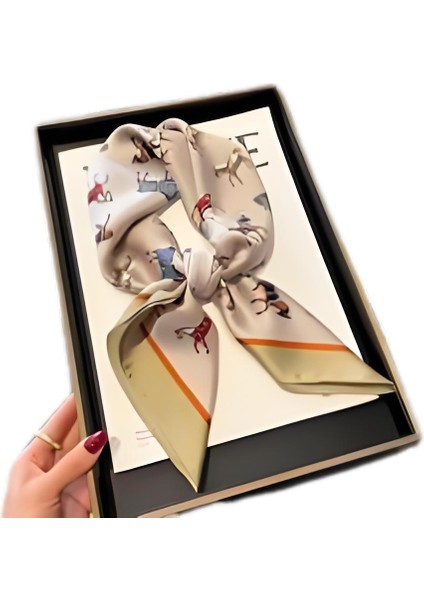 Bayanlar Yeni Eşarp, Ilkbahar ve Sonbahar Küçük Kare Eşarp, Baskılı Boyun Atkısı, Kravat Çantası, Profesyonel Eşarp Saten 70 * 70CM (Yurt Dışından)